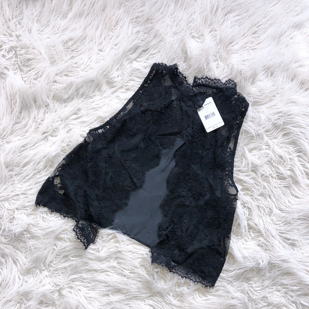 Free People Backless Lace Top
